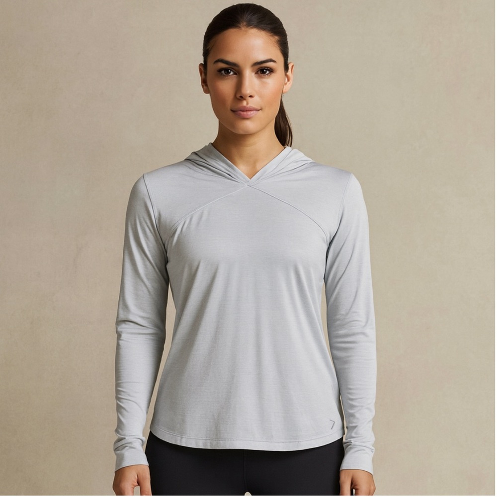 OLD NAVY Active Athletic Semi-Fitted Hoodie Gray Women’s Size Small Gym Fitness